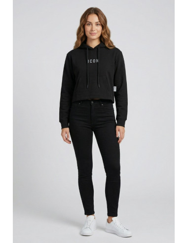 Icon felpa in cotone stretch con cappuccio e mini logo IDF001 [940f59d3]