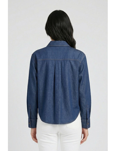 PDK camicia in tela di denim di cotone 056868 [907de13b]