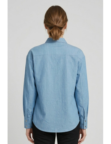 PDK camicia in tela di  denim di cotone 056977 [da8f97e4]