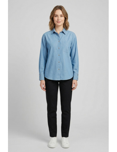 PDK camicia in tela di  denim di cotone 056977 [6d9256e0]