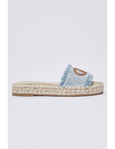 Liu Jo ciabatte in denim con maxi logo Paros 01 SA6099TX523 [cba7cc4c]