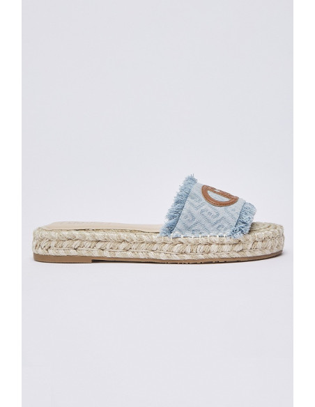 Liu Jo ciabatte in denim con maxi logo Paros 01 SA6099TX523 [cba7cc4c]