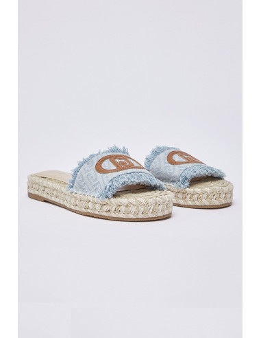 Liu Jo ciabatte in denim con maxi logo Paros 01 SA6099TX523 [a59c4e45]