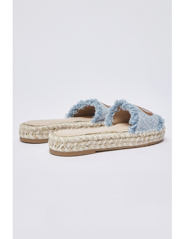 Liu Jo ciabatte in denim con maxi logo Paros 01 SA6099TX523 [a0cc095b]
