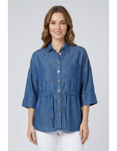 Markup overshirt in tessuto effetto denim MW1660101 [137acd74]