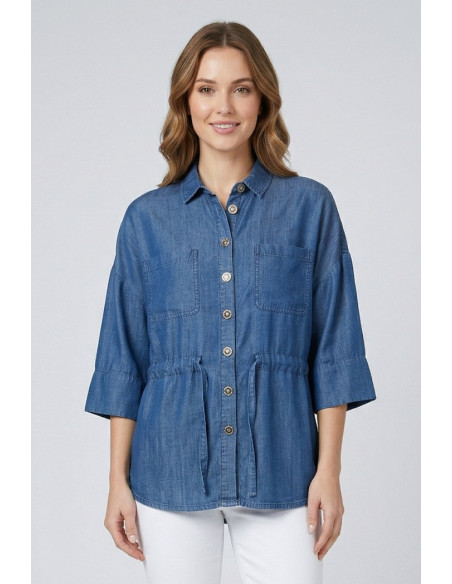 Markup overshirt in tessuto effetto denim MW1660101 [137acd74]