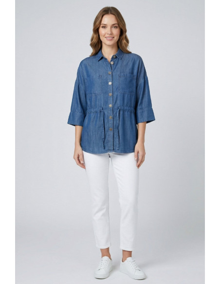 Markup overshirt in tessuto effetto denim MW1660101 [7d414f7d]