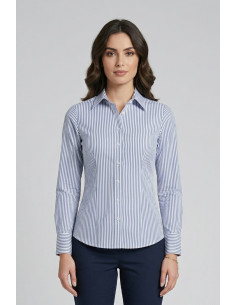 PDK camicia rigata in cotone stretch 056951 [452a9a17]