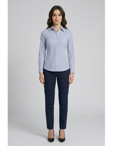 PDK camicia rigata in cotone stretch 056951 [2b11181e]