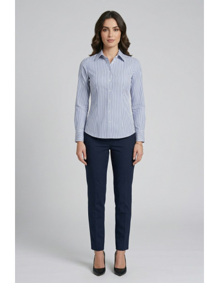 PDK camicia rigata in cotone stretch 056951 [2b11181e]
