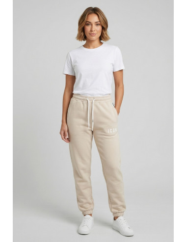 Icon jogger in cotone stretch con mini stampa logo IDP001 [fc1b293f]