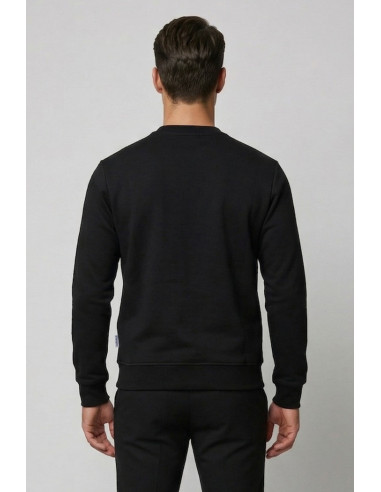 Icon felpa girocollo in misto viscosa stretch con logo borchiato IUF026 [ef9636ff]