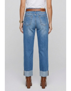 Maidoma jeans in denim di cotone stretch con risvolto pe26f337/ma8152 [074d4755] 2