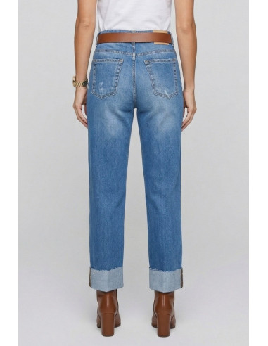 Maidoma jeans in denim di cotone stretch con risvolto pe26f337/ma8152 [de6b0458]