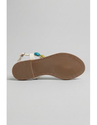 Gold & Gold sandalo infradito con pietre FL270 [ffe45a8d]