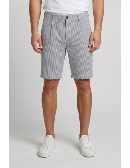 Markup bermuda con laccio in tessuto seersucker a righe MK1950247 [184bad24]
