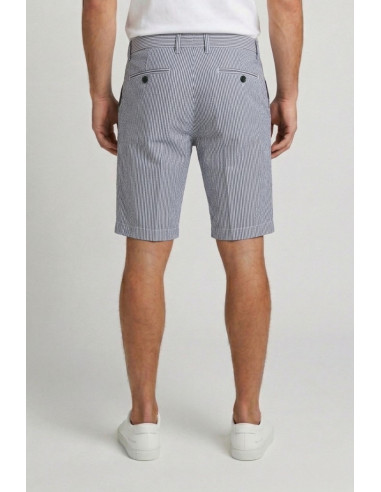 Markup bermuda con laccio in tessuto seersucker a righe MK1950247 [c16dee29]