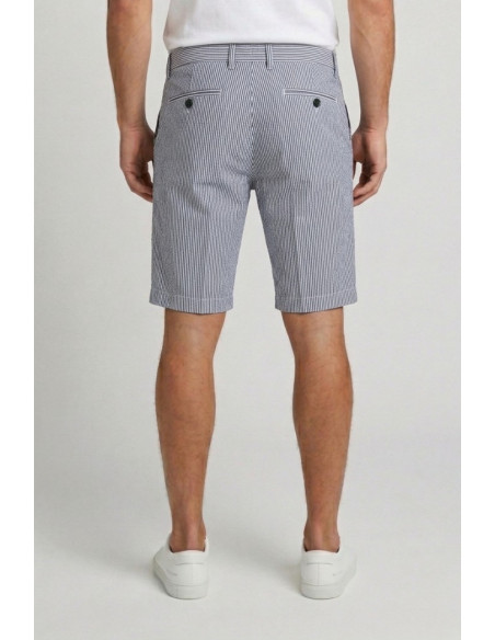 Markup bermuda con laccio in tessuto seersucker a righe MK1950247 [c16dee29]
