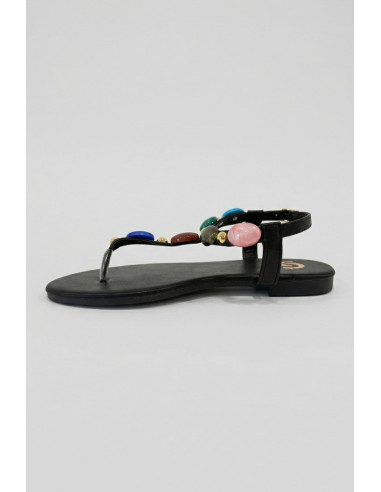 Gold & Gold sandalo infradito con pietre FL270 [f5600216]