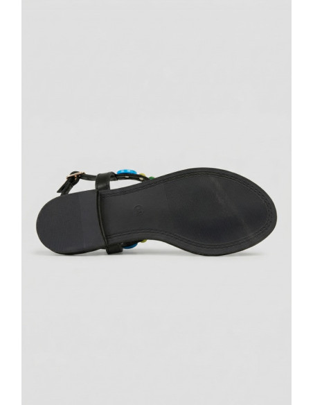 Gold & Gold sandalo infradito con pietre FL270 [f0304508]
