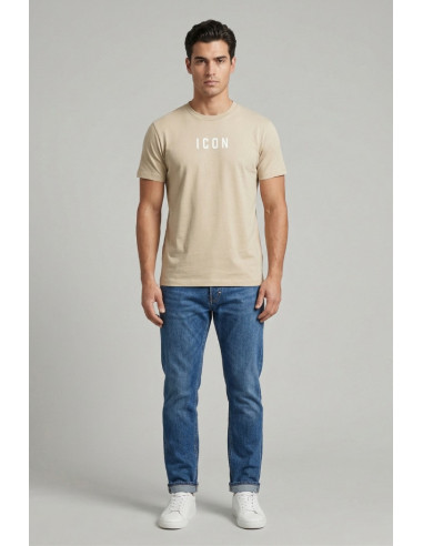 Icon t-shirt in cotone con stampa logo IUT002 [1cea39b4]