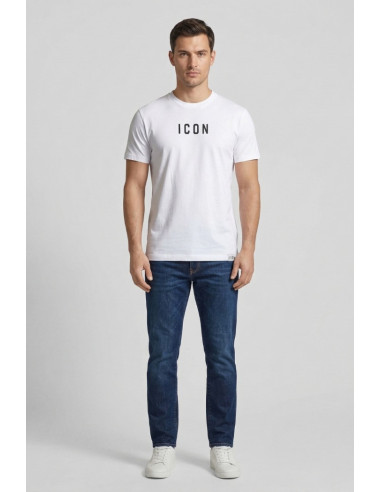 Icon t-shirt in cotone con stampa logo IUT002 [383c9ebd]