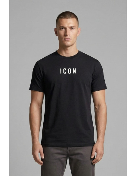 Icon t-shirt in cotone con stampa logo IUT002 [7d05a438]