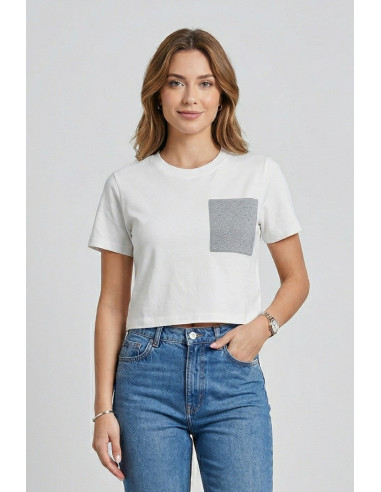 Blash t-shirt cropped in cotone BS1710011 [65159817]