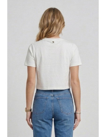 Blash t-shirt cropped in cotone BS1710011 [bc33db1a]