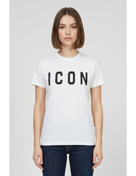 Icon t-shirt in jersey di cotone con maxi stampa logo IDT001 [1cf56a6b]