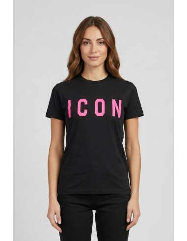 Icon t-shirt in jersey di cotone con maxi stampa logo IDT001 [37f7d2e7]