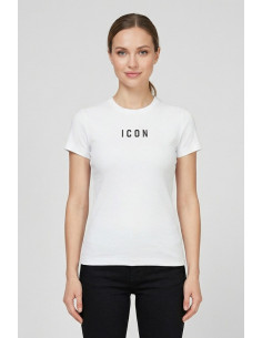 Icon t-shirt aderente in jersey con mini stampa logo IDT002 [ad95b948]