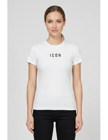 Icon t-shirt aderente in jersey con mini stampa logo IDT002 [ad95b948]