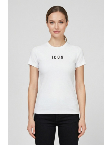 Icon t-shirt aderente in jersey con mini stampa logo IDT002 [ad95b948]