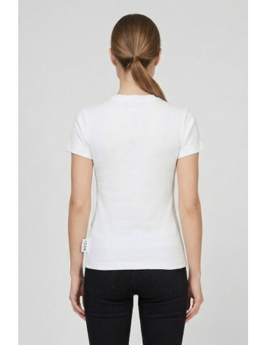 Icon t-shirt aderente in jersey con mini stampa logo IDT002 [74b3fa45]