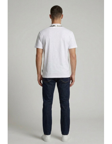 Icon t-shirt in cotone mezzo collo con stampe logo IUT028 [1719d7ce]