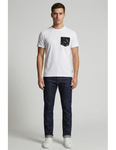 Icon t-shirt in cotone con taschino stampato IUW030 [bba3135a]