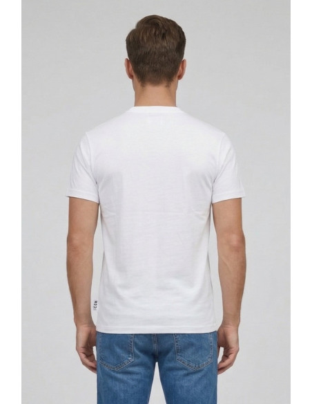 Icon t-shirt in cotone con stampa logo effetto lucido IUT019 [3600906e]