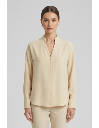 PDK camicia coreana con scollo a V 056992 [fc6f090b]