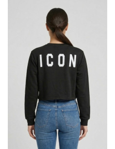 Icon felpa girocollo in cotone stretch con stampe logo IDF007 [0e8079e9] 2
