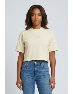 Drop Season 2 t-shirt cropped in cotone SS26W511 [bd3ce2b9]
