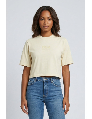 Drop Season 2 t-shirt cropped in cotone SS26W511 [bd3ce2b9]