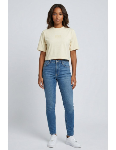 Drop Season 2 t-shirt cropped in cotone SS26W511 [d30760b0]