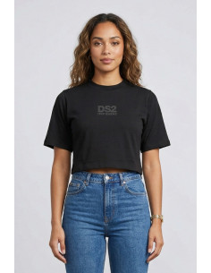 Drop Season 2 t-shirt cropped in cotone SS26W511 [b2e8fd3c]