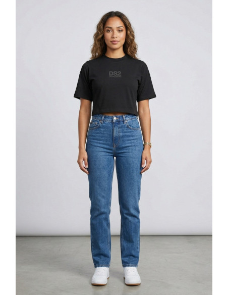 Drop Season 2 t-shirt cropped in cotone SS26W511 [dcd37f35]