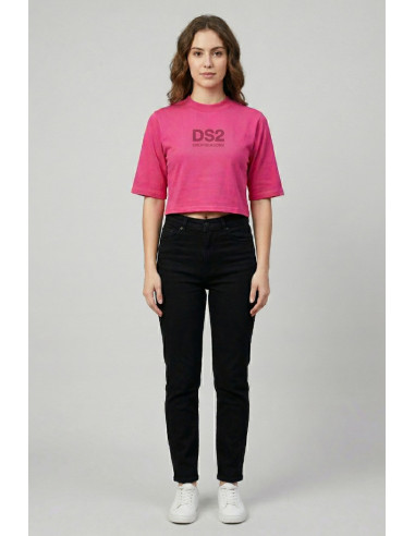 Drop Season 2 t-shirt cropped in cotone SS26W511 [f695a6ef]