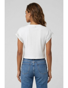 Fresh Flower t-shirt in cotone con strass FD555 [d8264edb] 2