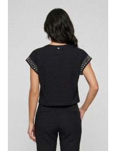 Fresh Flower t-shirt in cotone con strass FD555 [f324f657] 2