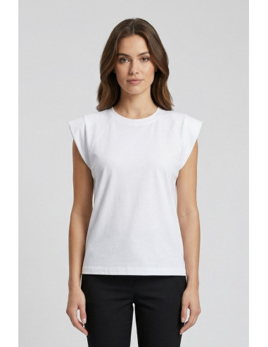 Fresh Flower t-shirt smanicata in cotone filo di scozia FD557 [2bf5f7d3]