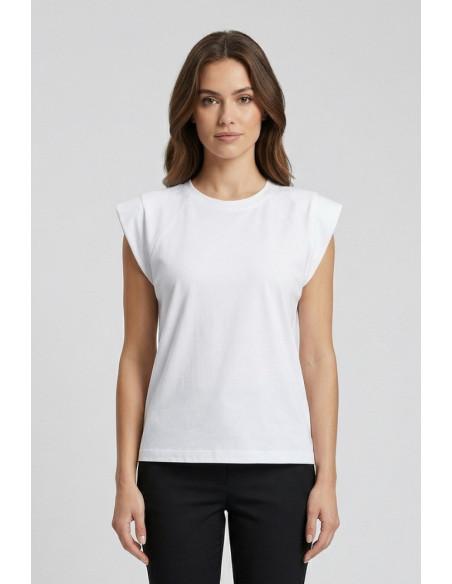 Fresh Flower t-shirt smanicata in cotone filo di scozia FD557 [2bf5f7d3]